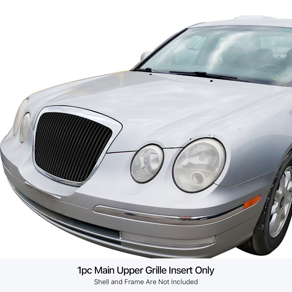 Fits 2004-2006 Kia Amanti Main Upper Black Stainless Steel Billet Grille - Image 3