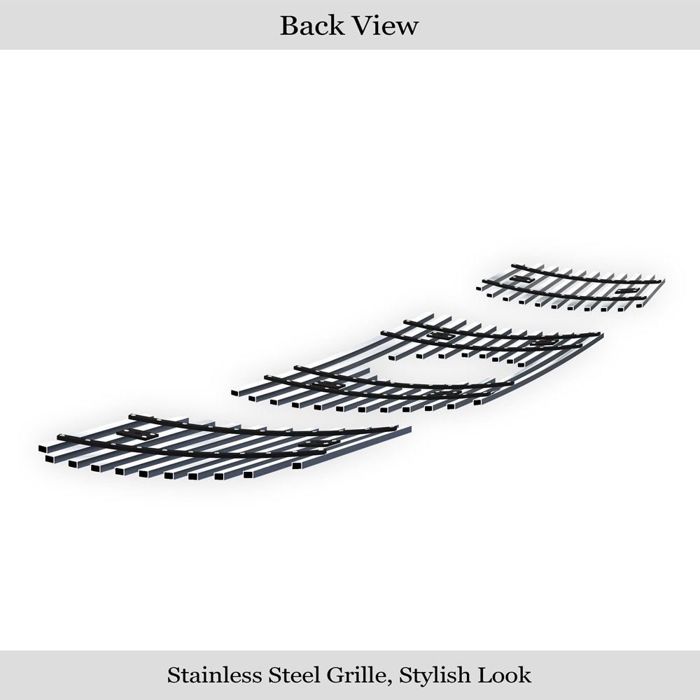 Fits 2004-2007 Nissan Armada With Logo Show/2004-2006 Nissan Titan With Logo Show/2007-2007 Nissan Titan Classic Model; With Logo Show Main Upper Stainless Steel Billet Grille - Image 2