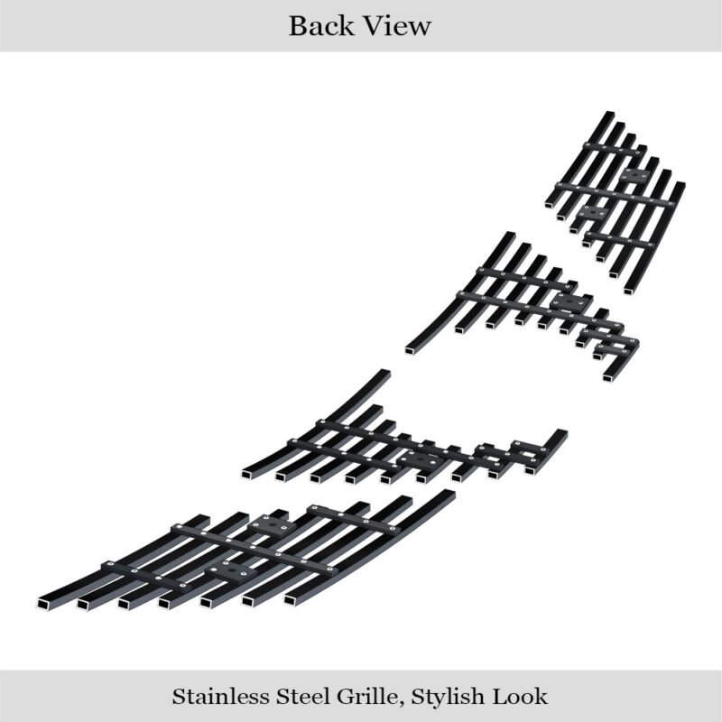 Fits 2014-2016 Nissan Rouge Main Upper Black Stainless Steel Billet Grille - Image 2