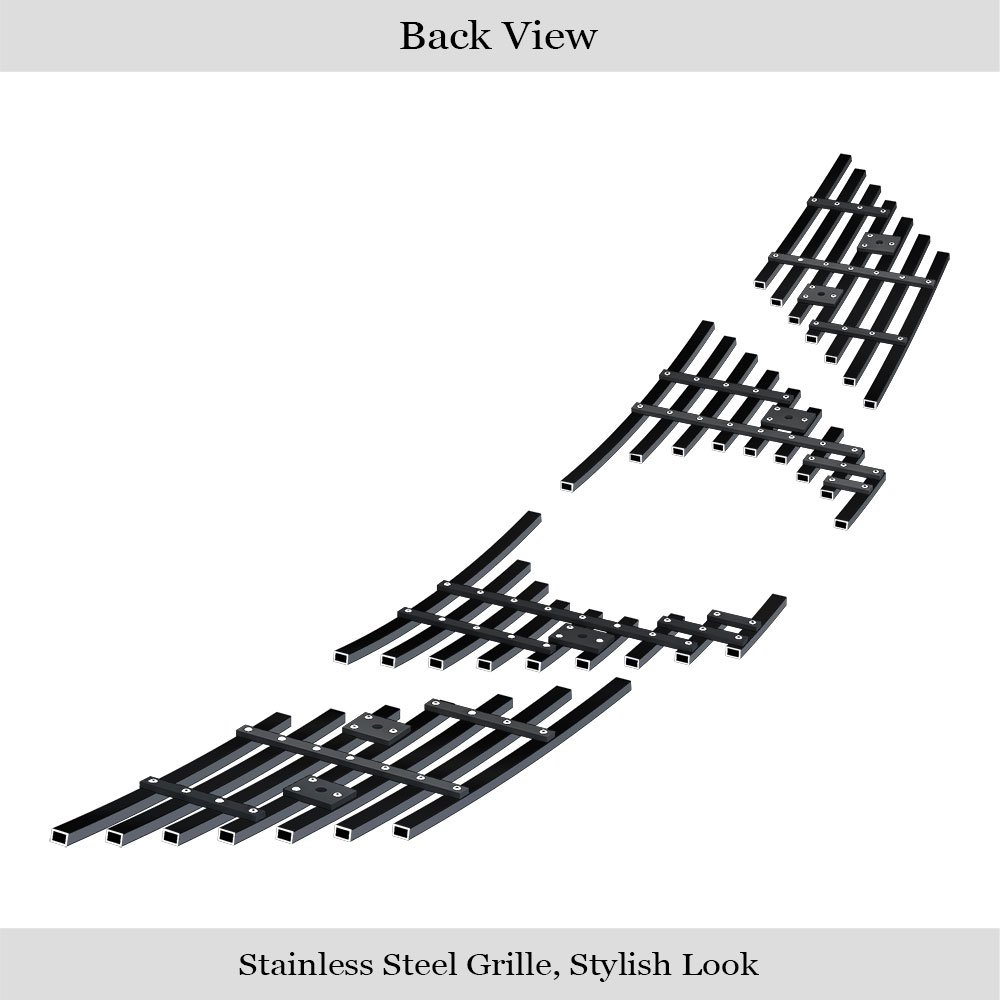 Fits 2014-2016 Nissan Rouge Main Upper Black Stainless Steel Billet Grille - Image 2