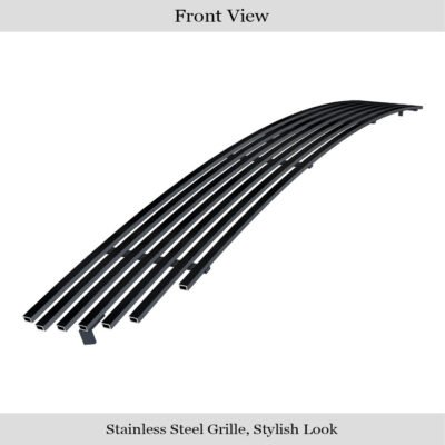 Fits 2009-2021 Nissan Frontier Only With Painted/Plastic Bumper Lower Bumper Black Stainless Steel Billet Grille