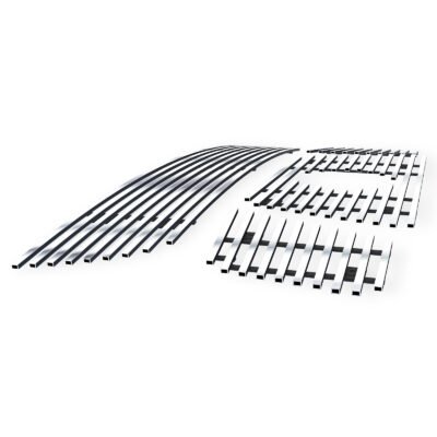 Fits 2008-2015 Nissan Armada Logo Show Main Upper + Lower Bumper Stainless Steel Billet Grille