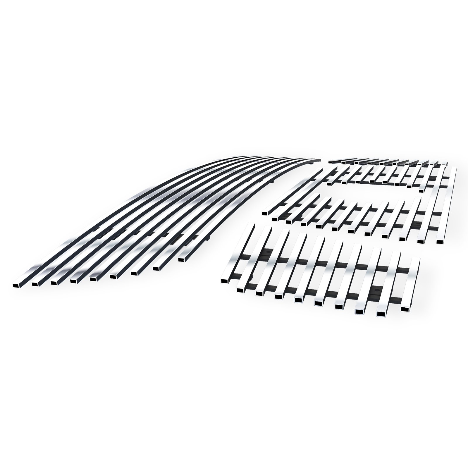 Fits 2008-2015 Nissan Armada Logo Show Main Upper + Lower Bumper Stainless Steel Billet Grille