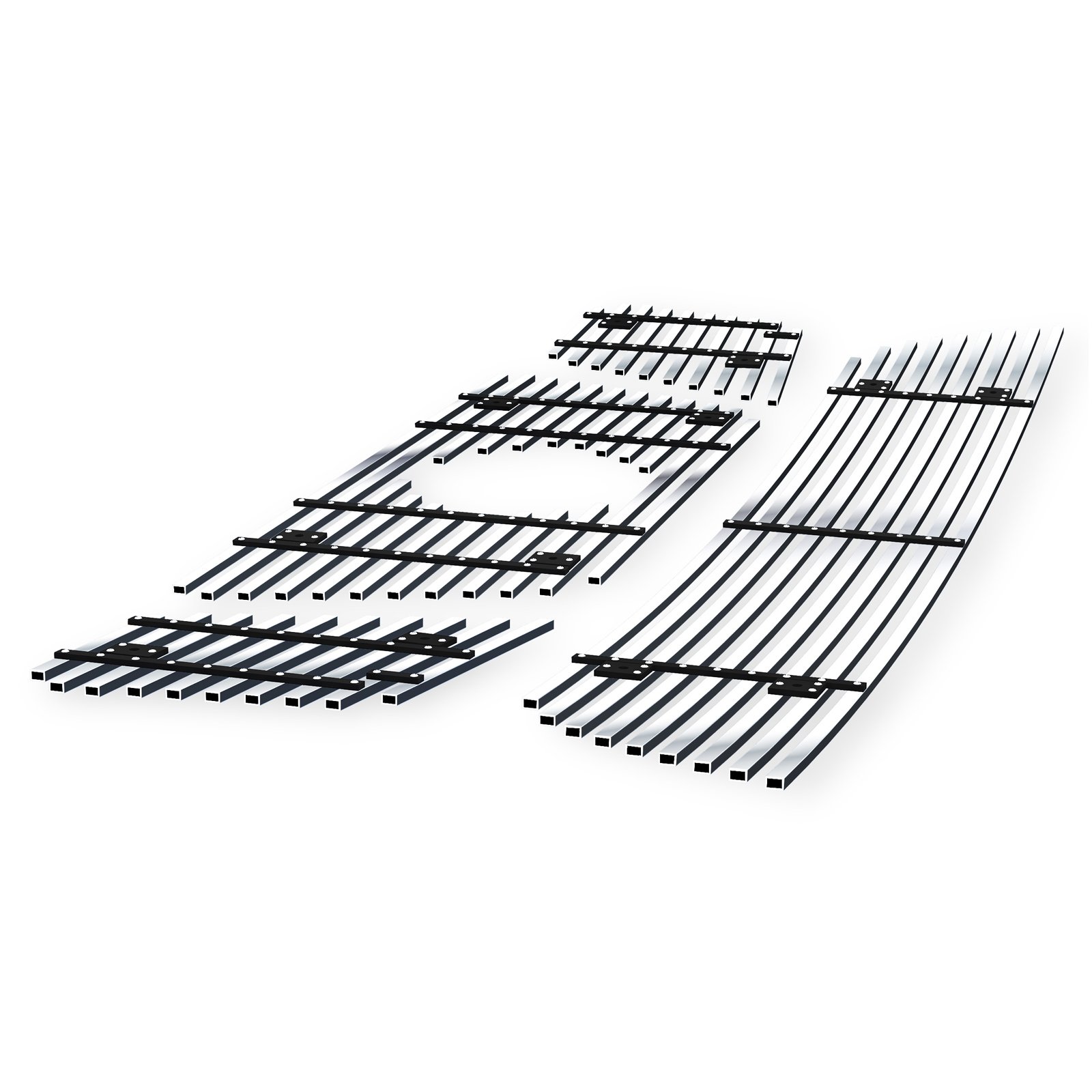 Fits 2008-2015 Nissan Armada Logo Show Main Upper + Lower Bumper Stainless Steel Billet Grille - Image 2