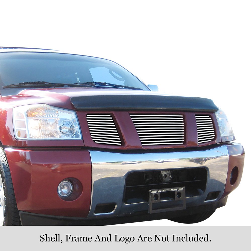 Fits 2004-2007 Nissan Armada /2004-2007 Nissan Titan Main Upper Stainless Steel Billet Grille - Image 3
