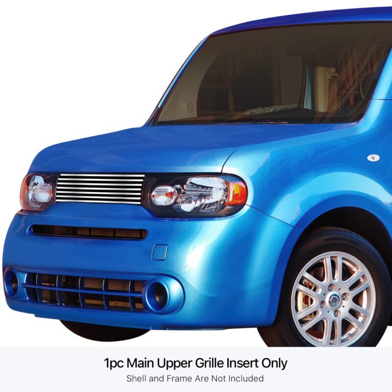 Fits 2009-2014 Nissan Cube Not For Krom edition Main Upper Stainless Steel Billet Grille - Image 3