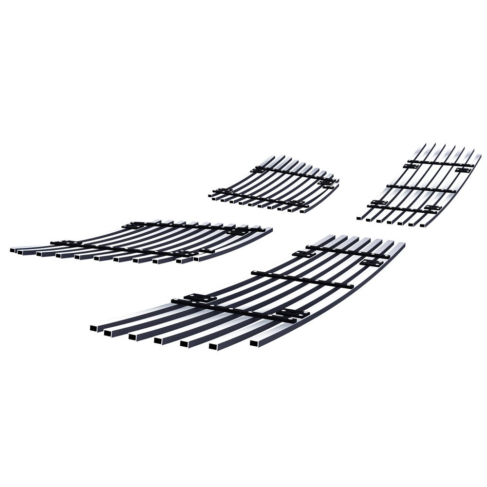 Fits 2008-2009 Pontiac G8 Not For GXP Model Main Upper + Lower Bumper Stainless Steel Billet Grille - Image 2