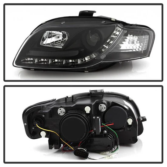 Fits ( Spyder Signature ) Audi A4 06-08 Projector Headlights - Halogen Model Only ( Not Compatible With Xenon/HID Model ) - DRL - Black - High H1 (Included) - Low H1 (Included) - Image 8