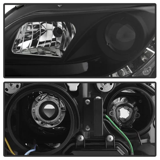 Fits ( Spyder Signature ) Audi A4 06-08 Projector Headlights - Halogen Model Only ( Not Compatible With Xenon/HID Model ) - DRL - Black - High H1 (Included) - Low H1 (Included) - Image 7