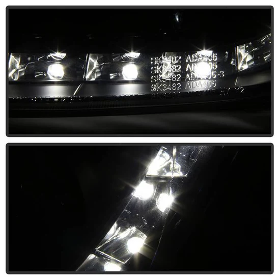 Fits ( Spyder Signature ) Audi A4 06-08 Projector Headlights - Halogen Model Only ( Not Compatible With Xenon/HID Model ) - DRL - Black - High H1 (Included) - Low H1 (Included) - Image 3