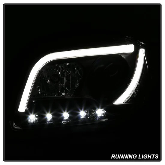 Fits ( Spyder Signature ) Audi A4 06-08 Projector Headlights - Halogen Model Only ( Not Compatible with Xenon/HID Model )( Will Not Fit Convertible ) - Light Tube - DRL - Black - High H1 (Included) - Low H1 (Included) - Image 9