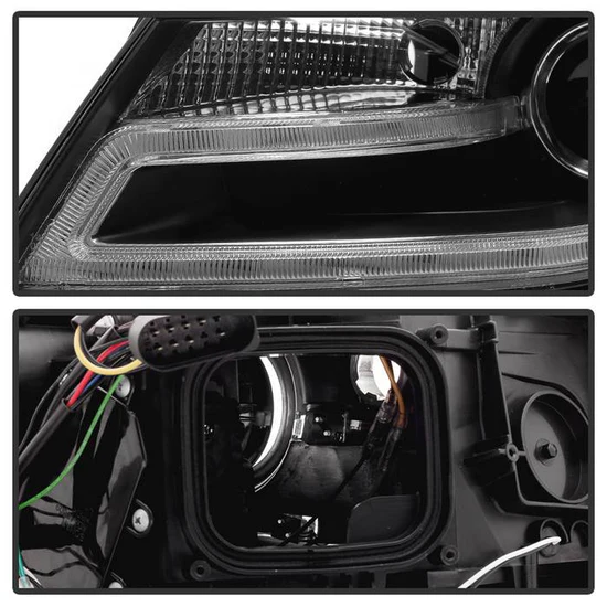 Fits ( Spyder Signature ) Audi A4 09-12 Projector Headlights - Halogen Model Only ( Not Compatible with Xenon/HID Model ) - DRL LED - Black - Image 6