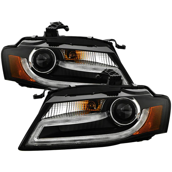 Fits ( Spyder Signature ) Audi A4 09-12 Projector Headlights - Xenon/HID Model Only ( Not Compatible With Halogen Model ) - DRL LED - Black