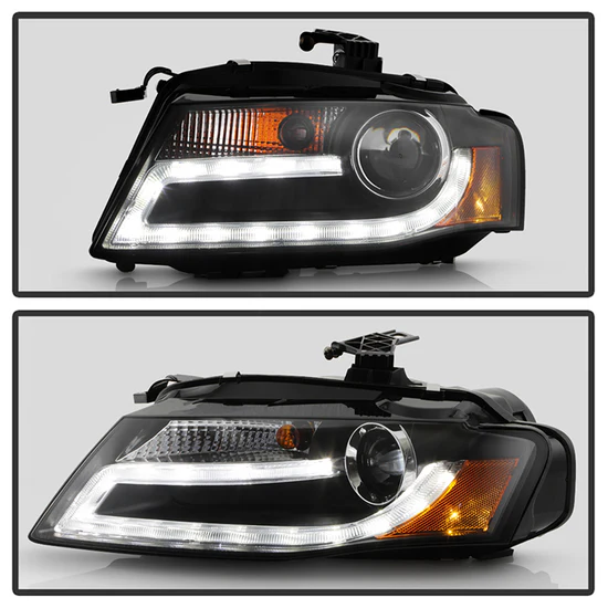 Fits ( Spyder Signature ) Audi A4 09-12 Projector Headlights - Xenon/HID Model Only ( Not Compatible With Halogen Model ) - DRL LED - Black - Image 11