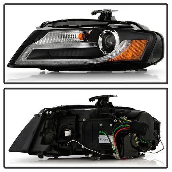 Fits ( Spyder Signature ) Audi A4 09-12 Projector Headlights - Xenon/HID Model Only ( Not Compatible With Halogen Model ) - DRL LED - Black - Image 9