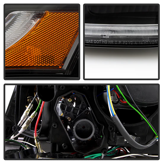 Fits ( Spyder Signature ) Audi A4 09-12 Projector Headlights - Xenon/HID Model Only ( Not Compatible With Halogen Model ) - DRL LED - Black - Image 5