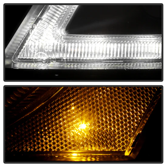 Fits ( Spyder Signature ) Audi A4 09-12 Projector Headlights - Xenon/HID Model Only ( Not Compatible With Halogen Model ) - DRL LED - Black - Image 2