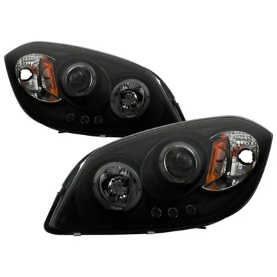 Fits ( Spyder Signature ) Chevy Cobalt 05-10 / Pontiac G5 07-09 / Pontiac Pursuit 05-06 Projector Headlights - LED Halo - LED ( Replaceable LEDs ) - Black Smoke - High H1 (Included) - Low H1 (Included)