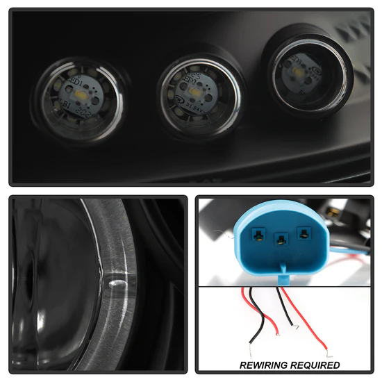 Fits ( Spyder Signature ) Chevy Cobalt 05-10 / Pontiac G5 07-09 / Pontiac Pursuit 05-06 Projector Headlights - LED Halo - LED ( Replaceable LEDs ) - Black Smoke - High H1 (Included) - Low H1 (Included) - Image 8