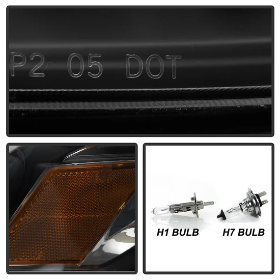 Fits ( Spyder Signature ) Chevy Cobalt 05-10 / Pontiac G5 07-09 / Pontiac Pursuit 05-06 Projector Headlights - LED Halo - LED ( Replaceable LEDs ) - Black Smoke - High H1 (Included) - Low H1 (Included) - Image 7