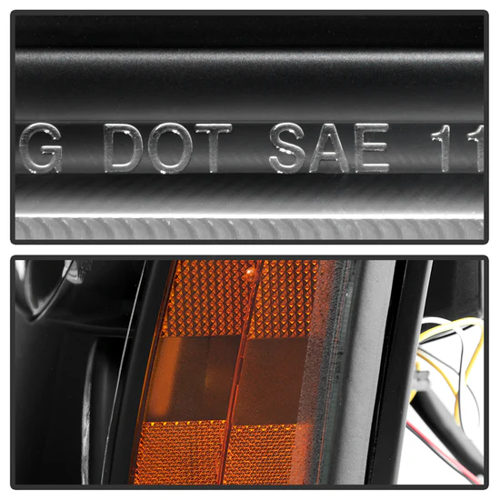 Fits ( Spyder Signature ) Cadillac Escalade 02-03 Projector Headlights - Halogen Model Only ( Not Compatible With Xenon/HID Model ) - LED Halo - DRL - Black - High H1 (Included) - Low H7 (Included) - Image 8
