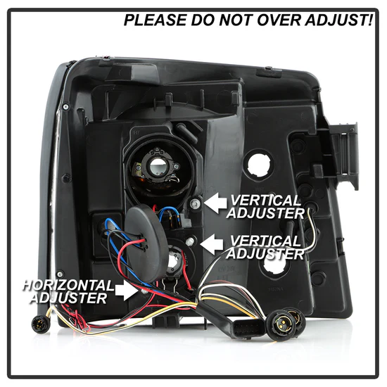 Fits ( Spyder Signature ) Cadillac Escalade 02-03 Projector Headlights - Halogen Model Only ( Not Compatible With Xenon/HID Model ) - LED Halo - DRL - Black - High H1 (Included) - Low H7 (Included) - Image 7