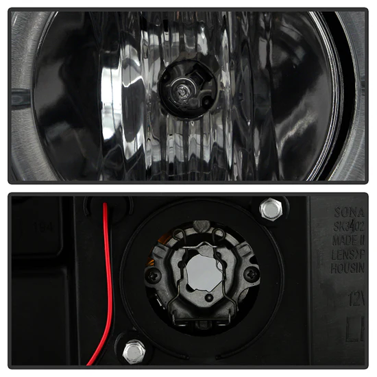 Fits ( Spyder Signature ) Cadillac Escalade 02-03 Projector Headlights - Halogen Model Only ( Not Compatible With Xenon/HID Model ) - LED Halo - DRL - Smoke - High H1 (Included) - Low H7 (Included) - Image 7