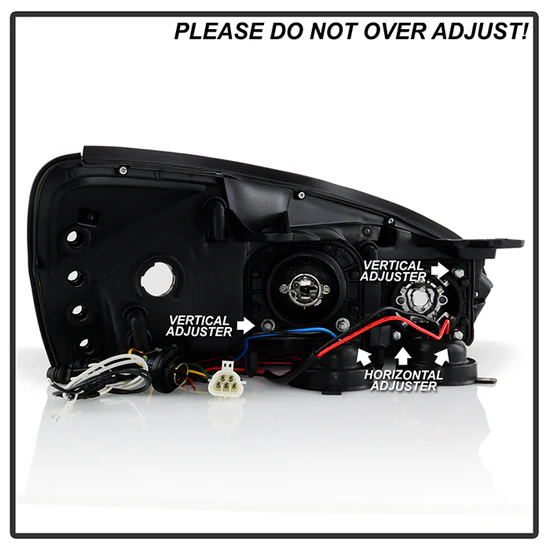 Fits ( Spyder Signature ) Chevy Malibu 04-07 Projector Headlights - LED Halo - LED ( Replaceable LEDs ) - Black - High H1 (Included) - Low H1 (Included) - Image 3