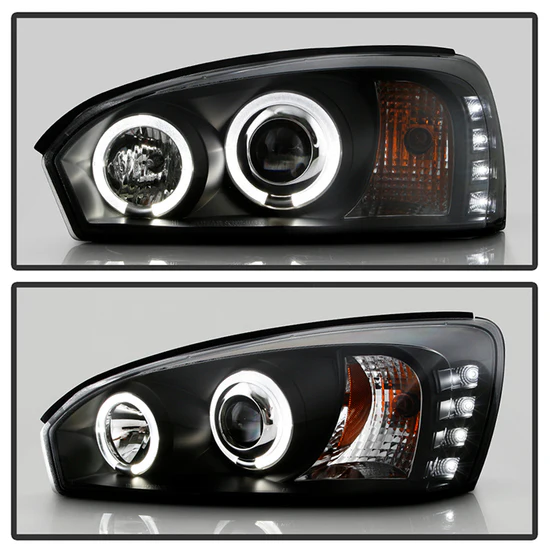 Fits ( Spyder Signature ) Chevy Malibu 04-07 Projector Headlights - LED Halo - LED ( Replaceable LEDs ) - Black - High H1 (Included) - Low H1 (Included) - Image 2