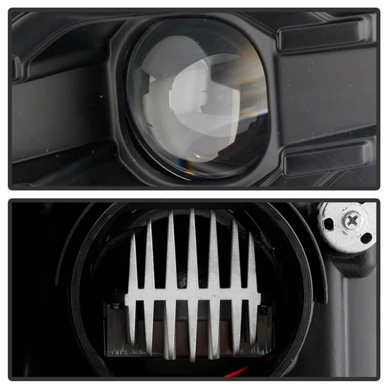 Fits ( Spyder Platinum ) Chevy Silverado 1500 07-13 / 2500HD/3500HD 07-14 ( LED Low Beam ) Projector Headlights - Low Beam: LED - High Beam: - Signal: - Black - Image 8