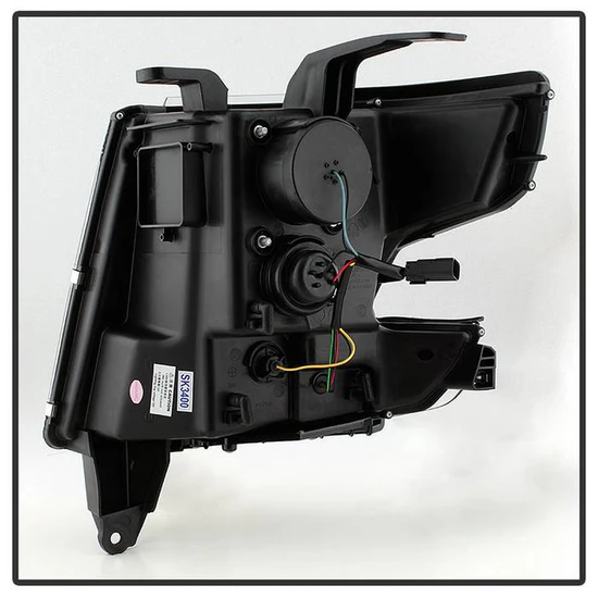 Fits ( Spyder Signature ) Chevy Tahoe / Suburban 2015 -2018 Projector Headlights - DRL LED - Black - Image 7