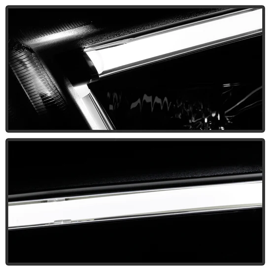 Fits ( Spyder Signature ) Dodge Charger 11-14 Projector Headlights - Xenon/HID Model Only (Not Compatible With Halogen Model ) - Light Tube DRL - Black - High H1 (Included) - Low D3S (Not Included) - Image 2