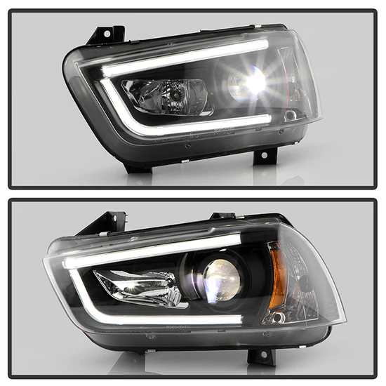 Fits ( Spyder Platinum ) Dodge Charger 2011-2014 Factory Halogen Model Only ( Not Compatible With Factory Xenon/HID Model ) High-Power LED Module ( Low Beam ) Equipped Headlights - LED Light Tube Parking Lights - Image 8