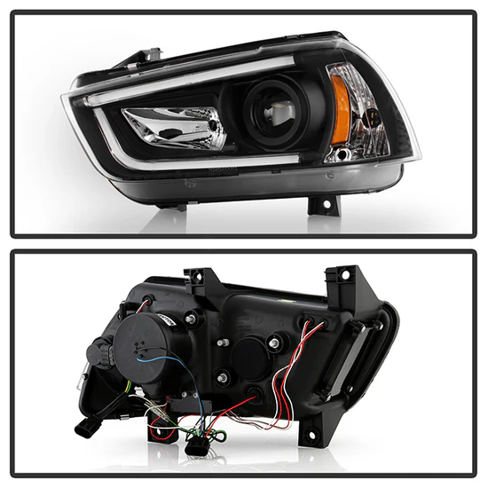 Fits ( Spyder Platinum ) Dodge Charger 2011-2014 Factory Halogen Model Only ( Not Compatible With Factory Xenon/HID Model ) High-Power LED Module ( Low Beam ) Equipped Headlights - LED Light Tube Parking Lights - Image 4