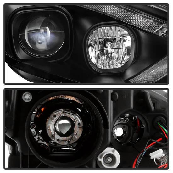 Fits ( Spyder Signature ) Ford Focus 15-18 Projector Headlights - Sequential Turn Signal Light Bar - Low Beam-H7(Included) ; High Beam-H1(Included) ; Signal-LED(Included) - Black - Image 9