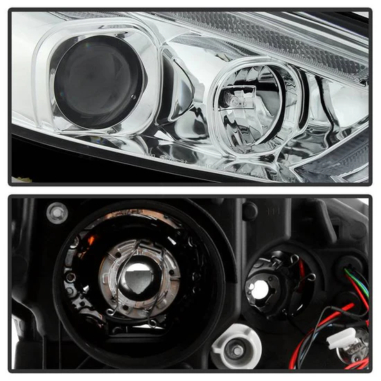 Fits ( Spyder Signature ) Ford Focus 15-18 Projector Headlights - Sequential Turn Signal Light Bar - Low Beam-H7(Included) ; High Beam-H1(Included) ; Signal-LED(Included) - Chrome - Image 7