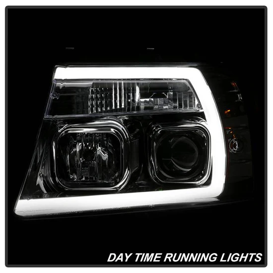 Fits ( Spyder Signature ) Ford F150 04-08 Light Bar Projector Headlights - Chrome - Image 8