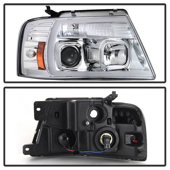Fits ( Spyder Signature ) Ford F150 04-08 Light Bar Projector Headlights - Chrome - Image 7