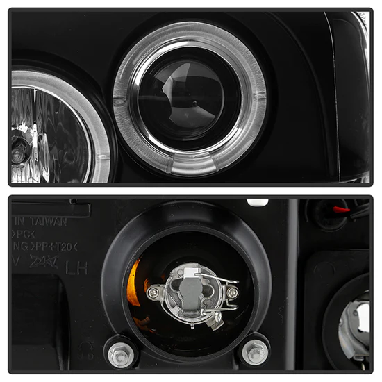 Fits ( Spyder Signature ) Ford F250/350/450 Super Duty 05-07 Projector Headlights - LED Halo- LED ( Replaceable LEDs ) - Black - High H1 (Included) - Low H1 (Included) - Image 6