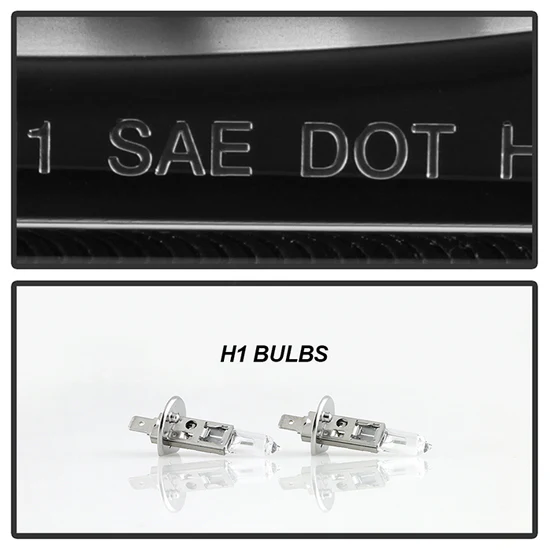 Fits ( Spyder Signature ) Ford F250/350/450 Super Duty 05-07 Projector Headlights - LED Halo- LED ( Replaceable LEDs ) - Black - High H1 (Included) - Low H1 (Included) - Image 3