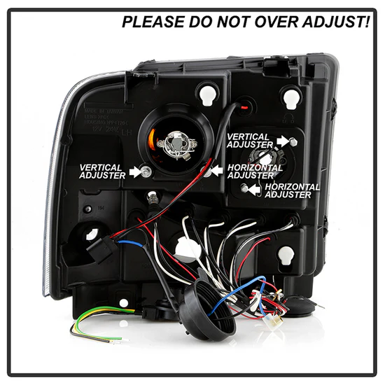 Fits ( Spyder Signature ) Ford F250/350/450 Super Duty 05-07 Projector Headlights - LED Halo- LED ( Replaceable LEDs ) - Black - High H1 (Included) - Low H1 (Included) - Image 2