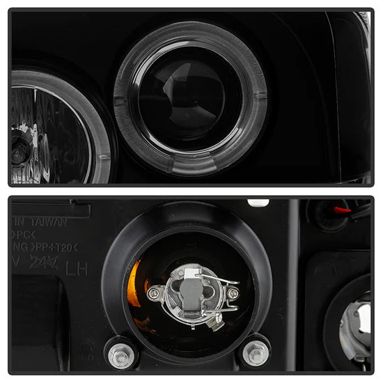 Fits ( Spyder Signature ) Ford F250/350/450 Super Duty 05-07 Projector Headlights - LED Halo - LED ( Replaceable LEDs ) - Black Smoke - High H1 (Included) - Low H1 (Included) - Image 6