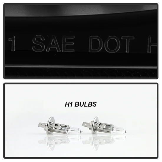 Fits ( Spyder Signature ) Ford F250/350/450 Super Duty 05-07 Projector Headlights - LED Halo - LED ( Replaceable LEDs ) - Black Smoke - High H1 (Included) - Low H1 (Included) - Image 3