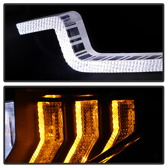 Fits ( Spyder Signature ) Honda Civic 2016-2020 2DR/4DR/Hatchback ( Not Compatible With Factory LED Headlight Equipped Vehicles ) Projector Headlights - Sequential Crystal Light Bar Turn Signal Light - DRL Light Bar Parking Light - Greeting Light - Black - Image 11