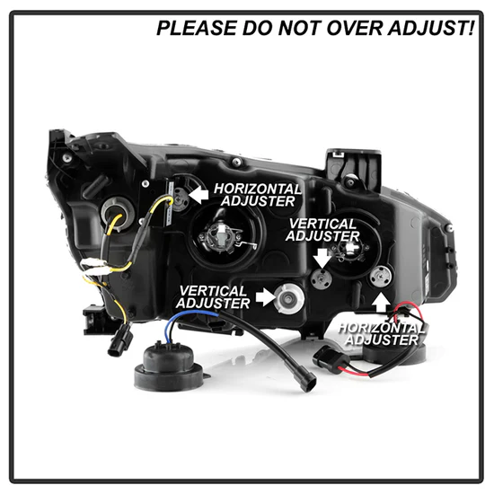 Fits ( Spyder Signature ) Honda Civic 2016-2020 2DR/4DR/Hatchback ( Not Compatible With Factory LED Headlight Equipped Vehicles ) Projector Headlights - Sequential Crystal Light Bar Turn Signal Light - DRL Light Bar Parking Light - Greeting Light - Black - Image 4