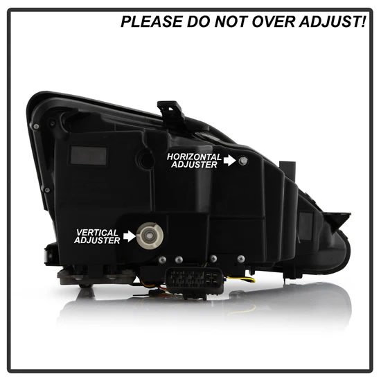 Fits ( Spyder Apex ) Lexus IS 250/350 2006-2010 Halogen Model Only ( Not Compatible With Factory Xenon/HID Model ) High-Power LED Module Equipped Headlights - Sequential LED Turn Signal - DRL Crystal Light Bar Parking Light - Black - Image 6