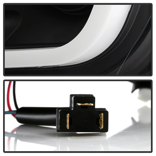 Fits ( Spyder Platinum ) Toyota Tacoma 2005-2011 Version 2 High-Power LED Module ( Low Beam ) Equipped Headlights - White Light Bar Parking Light - Low Beam: LED (Included) - High Beam: H1 (Included) - Turn Signal: 3157 (Not Included) - Black - Image 7