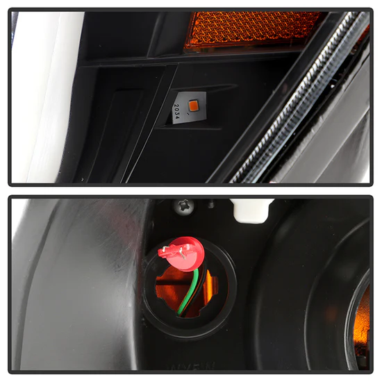 Fits ( Spyder Platinum ) Toyota Tacoma 2005-2011 Version 2 High-Power LED Module ( Low Beam ) Equipped Headlights - White Light Bar Parking Light - Low Beam: LED (Included) - High Beam: H1 (Included) - Turn Signal: 3157 (Not Included) - Black - Image 6