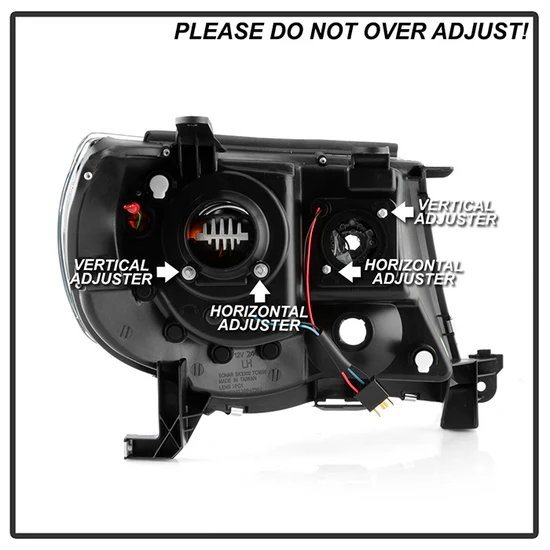 Fits ( Spyder Platinum ) Toyota Tacoma 2005-2011 Version 2 High-Power LED Module ( Low Beam ) Equipped Headlights - White Light Bar Parking Light - Low Beam: LED (Included) - High Beam: H1 (Included) - Turn Signal: 3157 (Not Included) - Black - Image 4