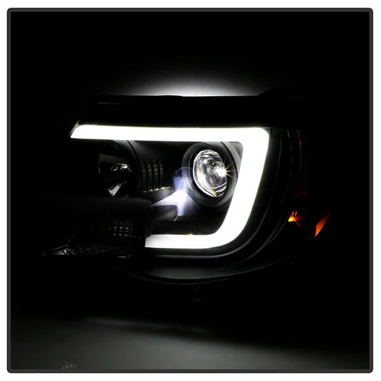 Fits ( Spyder Platinum ) Toyota Tacoma 2005-2011 Version 2 High-Power LED Module ( Low Beam ) Equipped Headlights - White Light Bar Parking Light - Low Beam: LED (Included) - High Beam: H1 (Included) - Turn Signal: 3157 (Not Included) - Black - Image 3